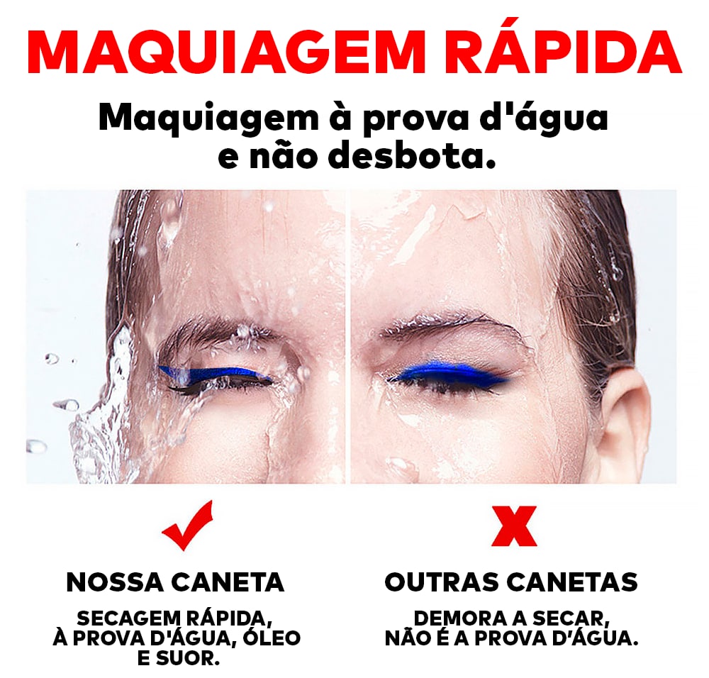 Kit com 12 Delineadores Coloridos 100% Á Prova D'agua ®HandaiyanColor