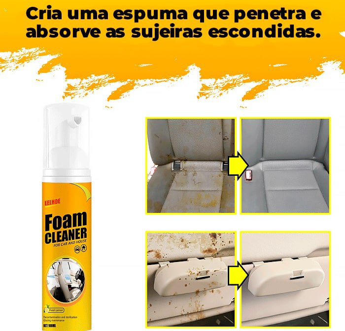 Spray Mágico Para Limpeza e Removedora de Manchas 150ml - FoamCleaner®