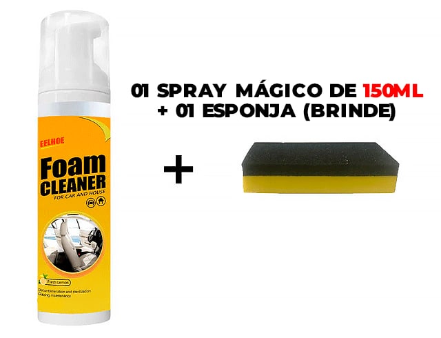 Spray Mágico Para Limpeza e Removedora de Manchas 150ml - FoamCleaner®