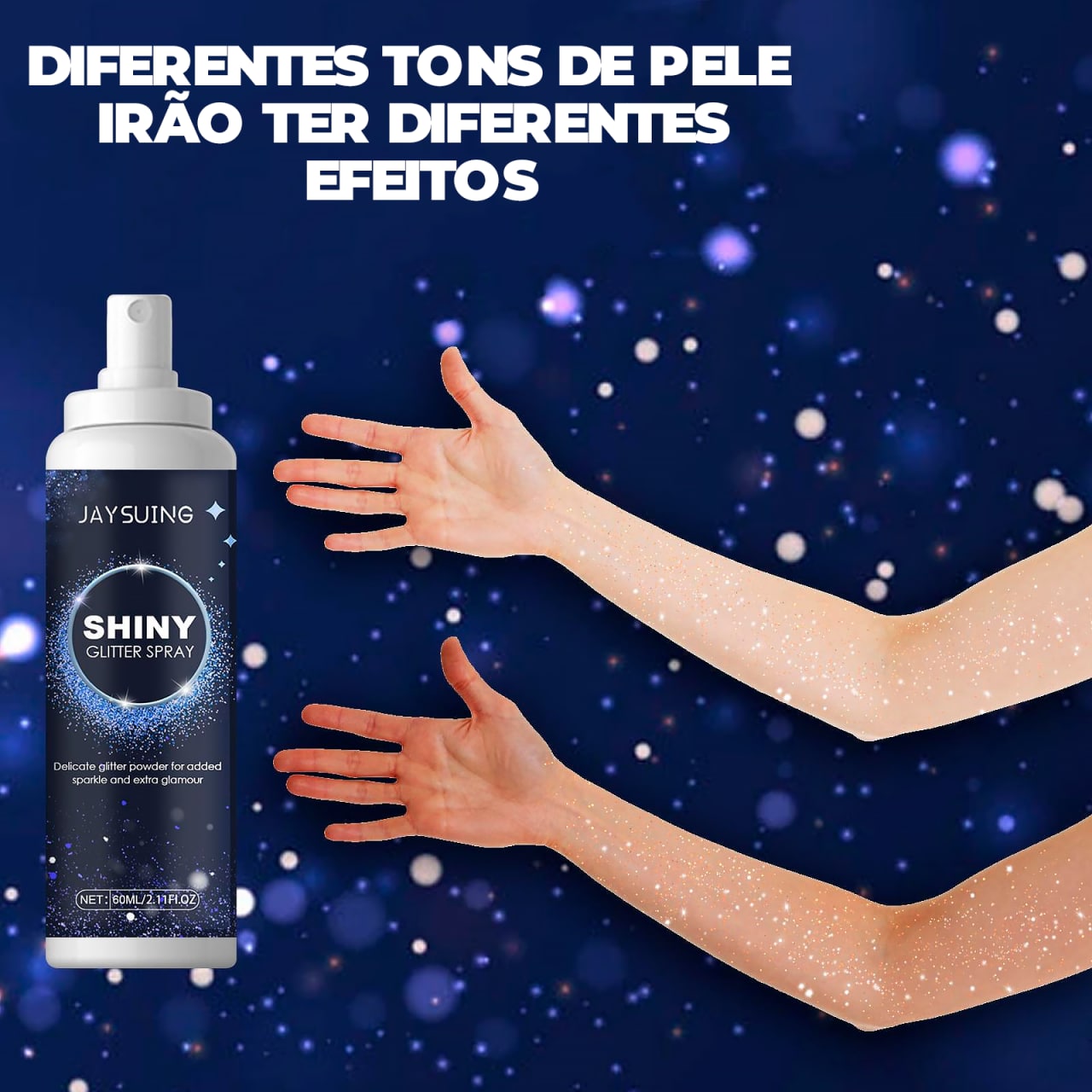 Spray de Glitter Iluminador Capilar e Corporal - ®SHINY