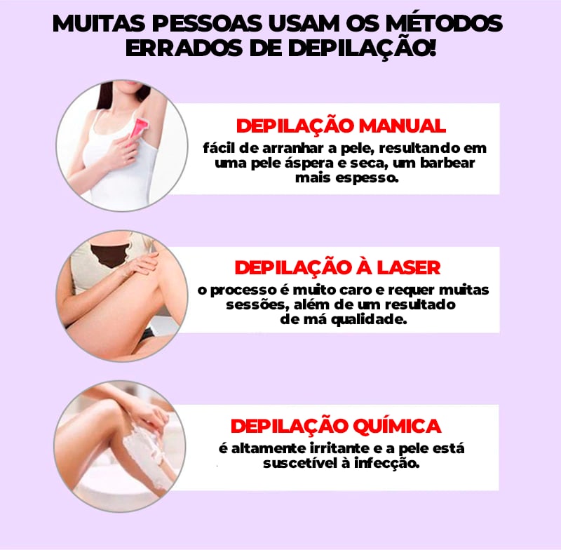 Depilador Elétrico Indolor Recarregável a Laser - ®Dermapil (LANÇAMENTO 2022)