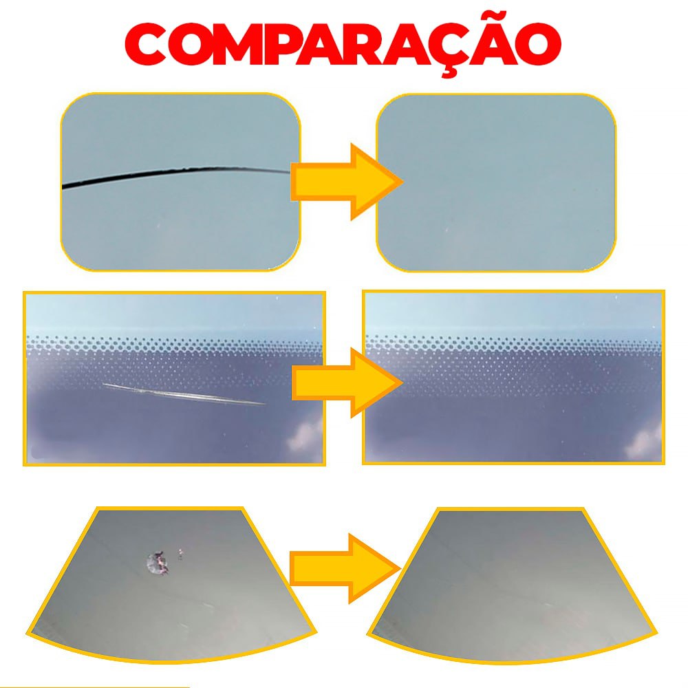 Reparador de Vidros - GlassRepair® 3 em 1