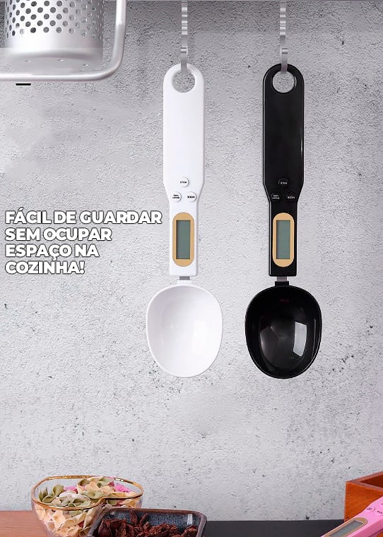 Colher Medidora com Balança Digital - Medição Precisa