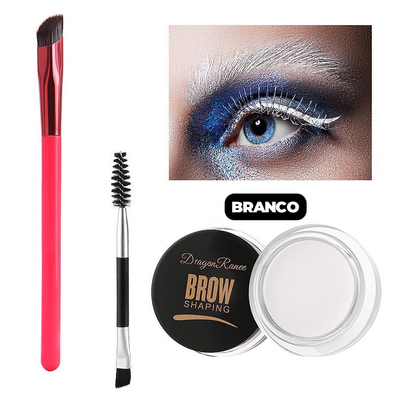 Kit Escova Pincel Angular Para Sobrancelhas + 2 Brindes - ®EyesBeauty