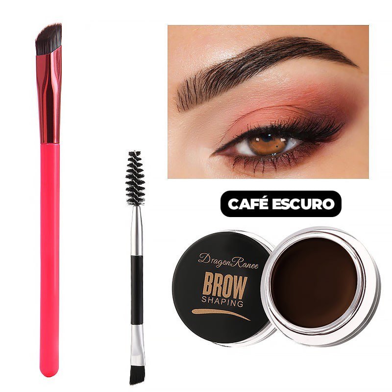 Kit Escova Pincel Angular Para Sobrancelhas + 2 Brindes - ®EyesBeauty