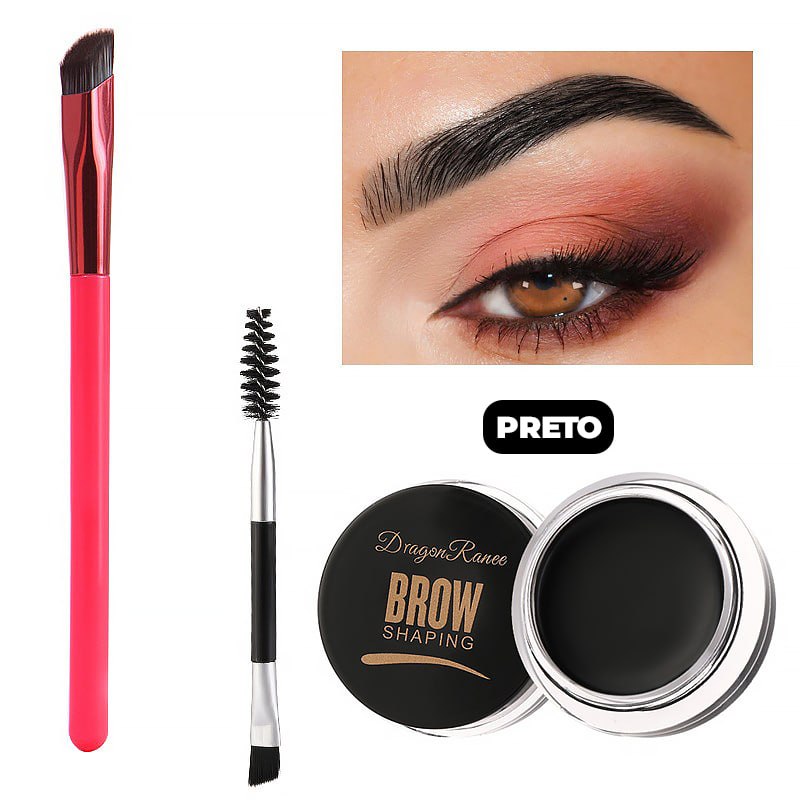 Kit Escova Pincel Angular Para Sobrancelhas + 2 Brindes - ®EyesBeauty