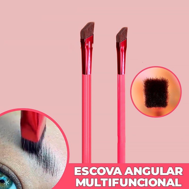 Kit Escova Pincel Angular Para Sobrancelhas + 2 Brindes - ®EyesBeauty
