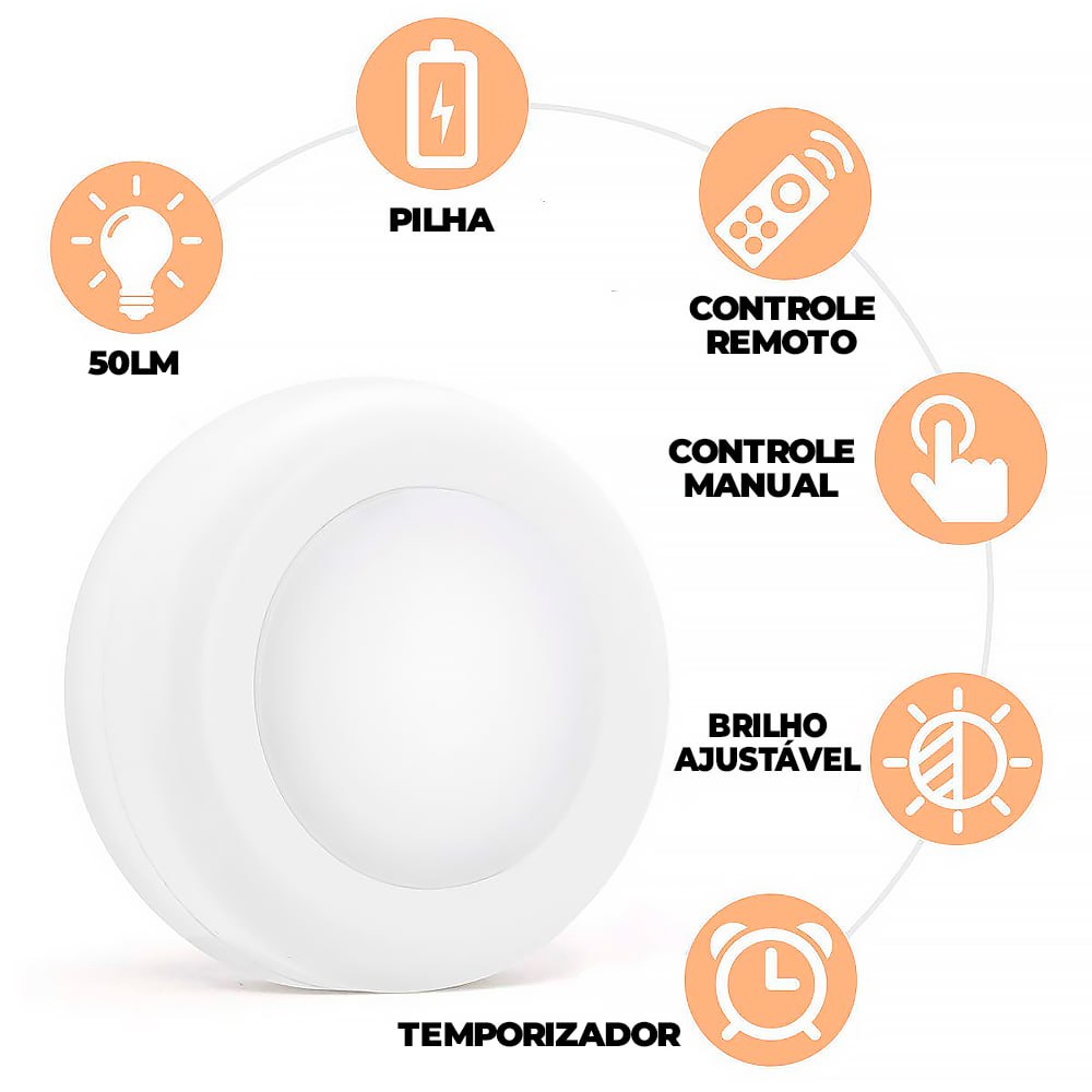 Luz Led Portátil Com 12 Cores - ®SMARTLIGHT
