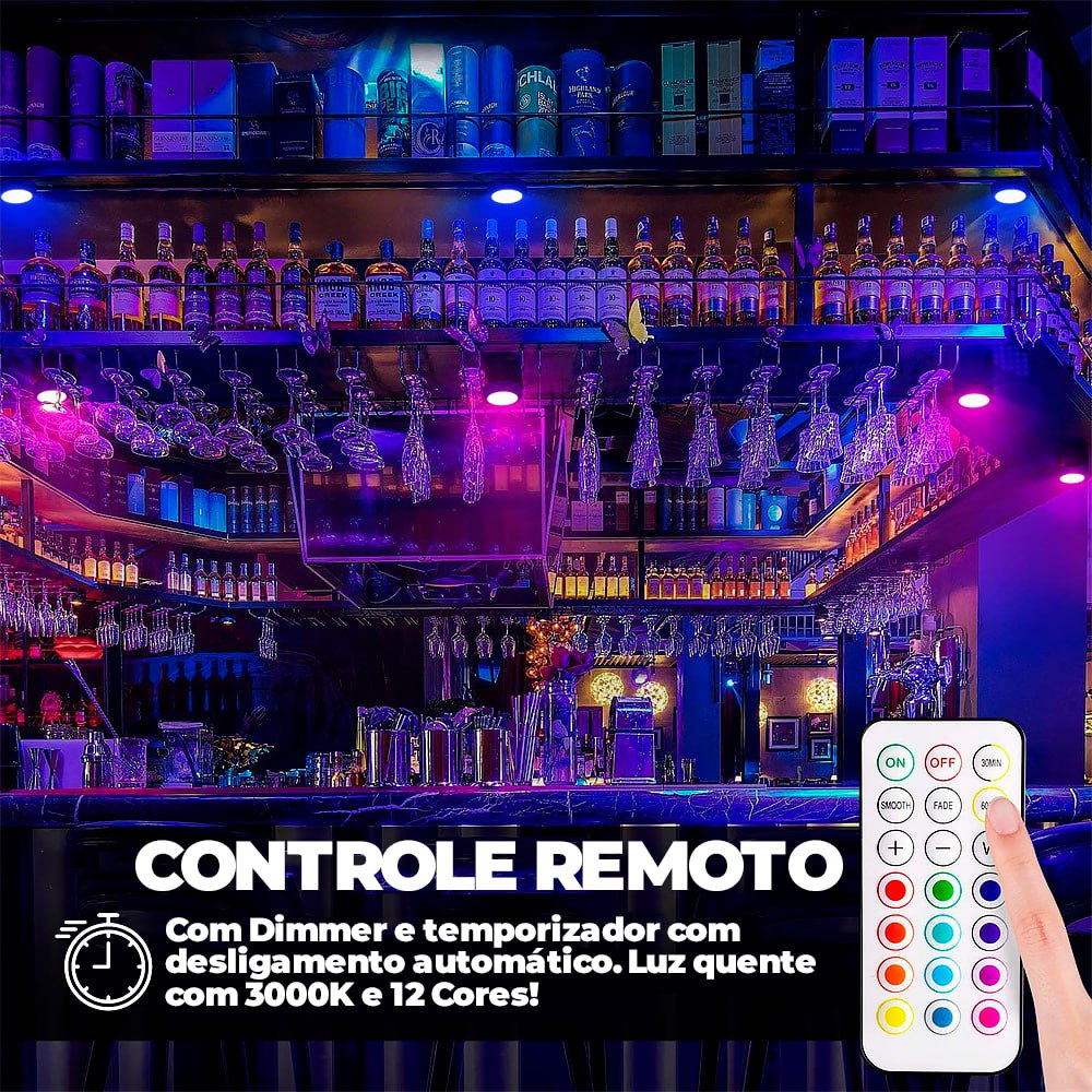 Luz Led Portátil Com 12 Cores - ®SMARTLIGHT