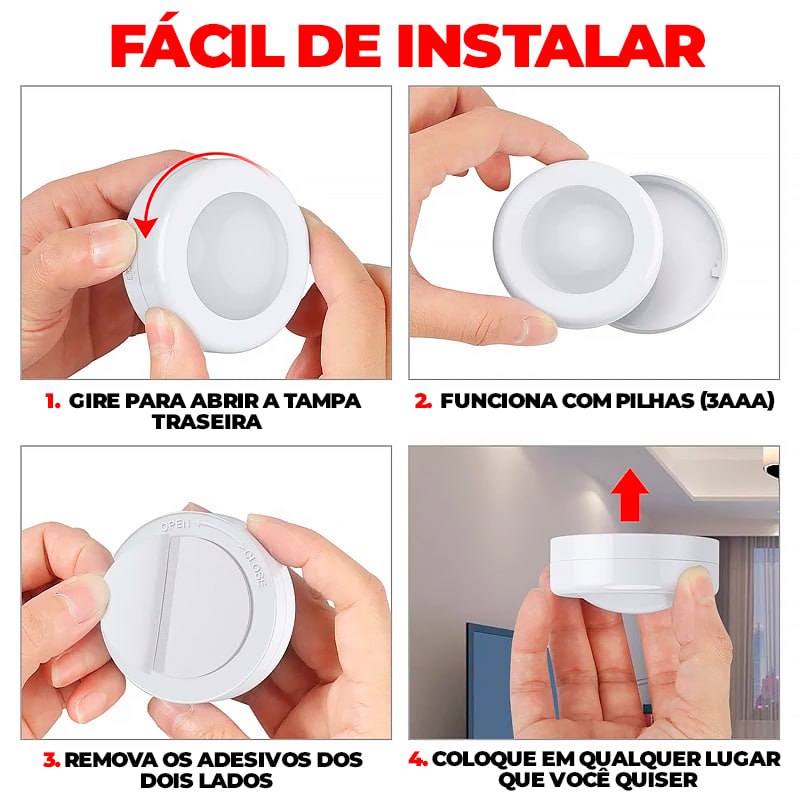 Luz Led Portátil Com 12 Cores - ®SMARTLIGHT