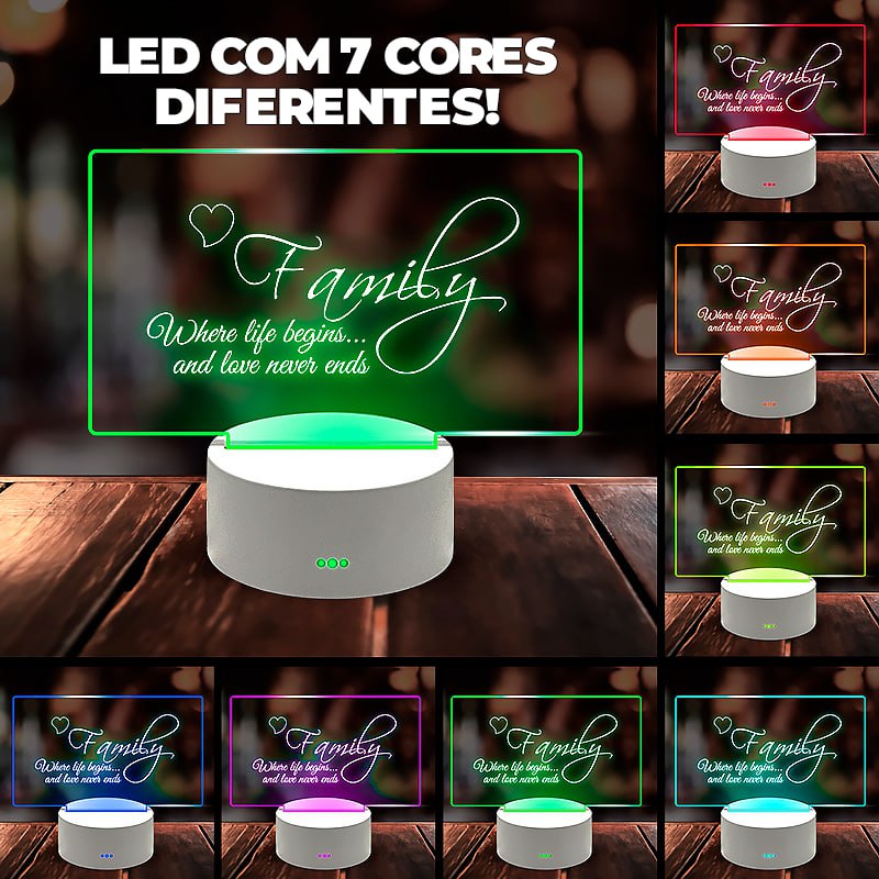 Luminária 3D de Escrever - ®LedWrite