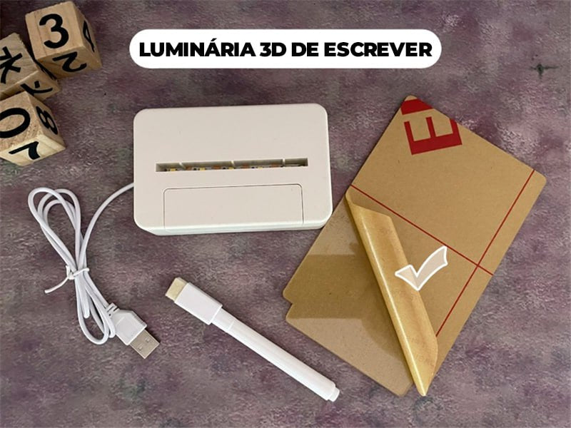 Luminária 3D de Escrever - ®LedWrite