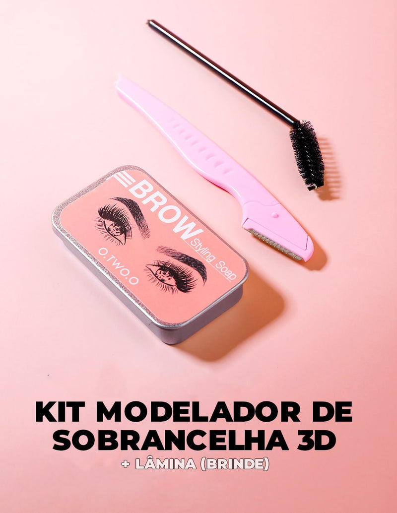 Kit Modelador de Sobrancelha 3D + Lamina (Brinde) - ®Eyemodel