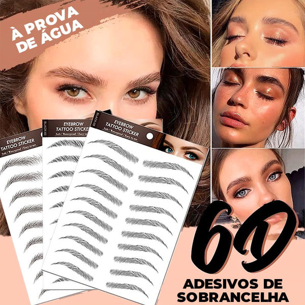 Adesivos de Sobrancelha 6D Aprova D'agua - ®EyebrowStiker