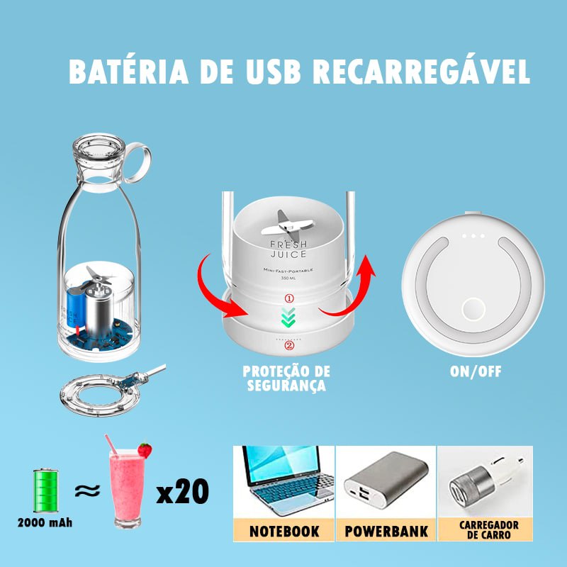 Liquidificador Portátil USB - Juice™ (LANÇAMENTO 2022)